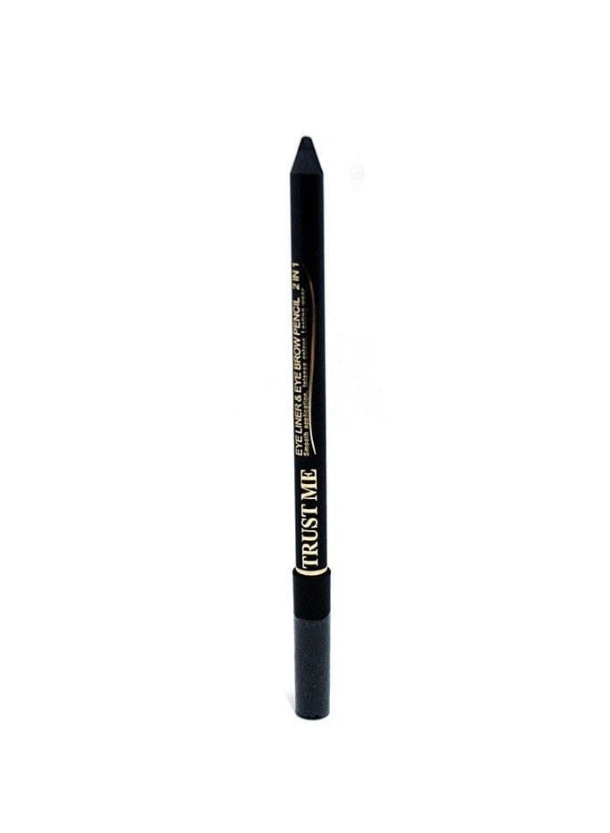 Trust Me Eyeliner & Eyebrow Pencil , 2 IN 1 - Black - Image 1