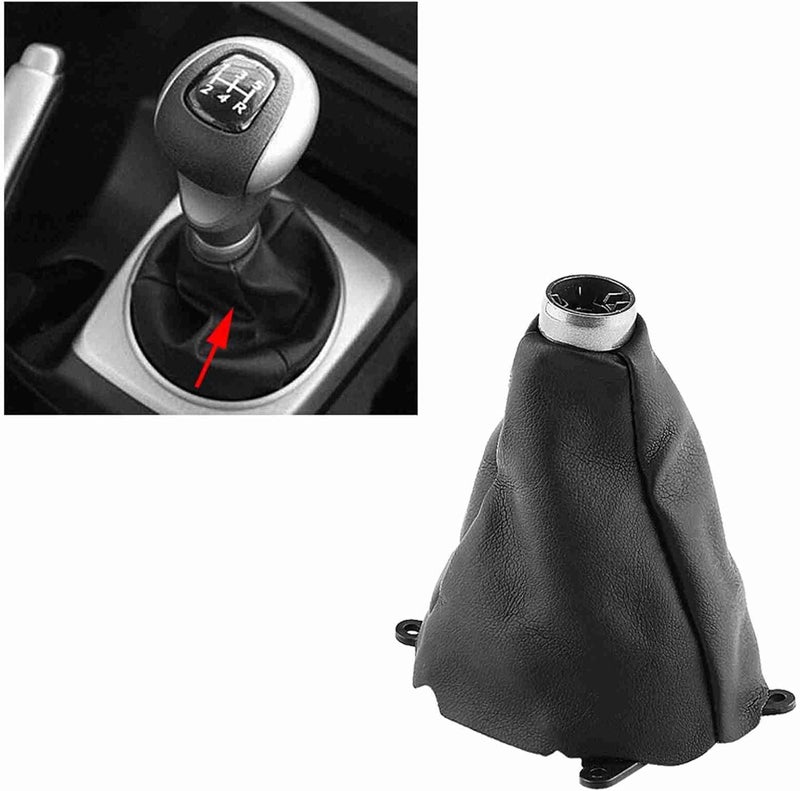 plplaaoo Shift Knob Cover, Shift Boot Shifter Boot Cover Manual Gear Shift Knob Cover Car Manual Automatic Car Gear Shift Knob Boot Gaiter Cover PU Leather Gear Shifter Knob Cover - Image 4