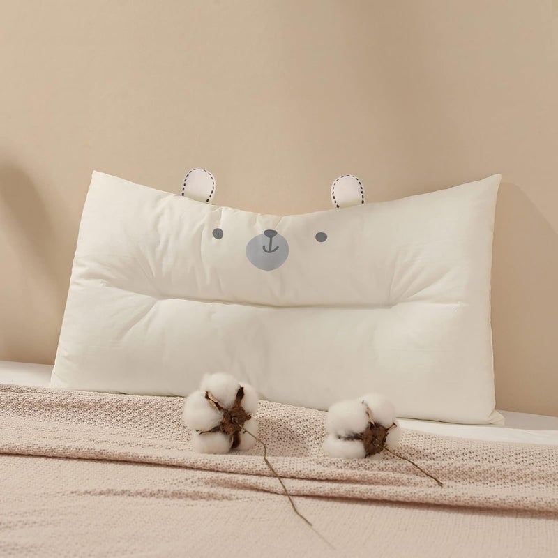 CHOC CHICK Toddler Pillow,20X14inches Machine Washable Soft Hypoallergenic Kids Pillows,Child Cute Animal Perfect Toddler Pillows for Sleeping 2 Year Old (Bear) - Image 1