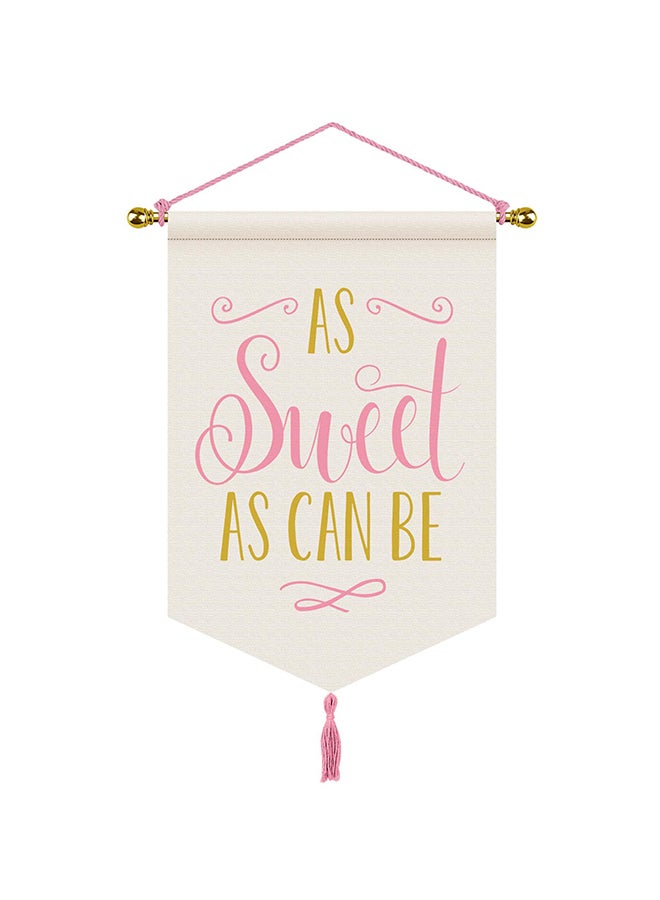 Amscan زينة حفل استقبال المولود - لافتة قماشية مزهرة معلقة