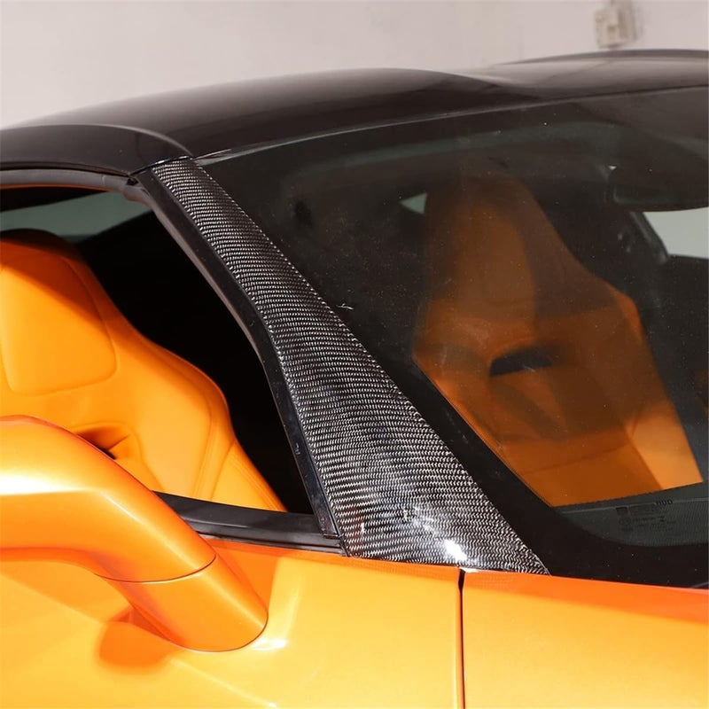 Yurefax Carbon Fiber A-Pillar Cover Trim for Corvette C7 - Image 5