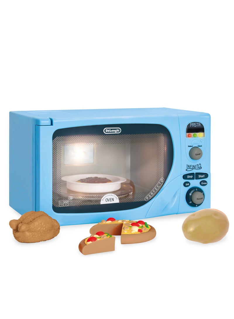 CASDON Delonghi Microwave: Toy Replica Of 'Infinito' Microwave With Flashing Leds, Sounds & More, For Kids Aged 3+, Blue - Image 1