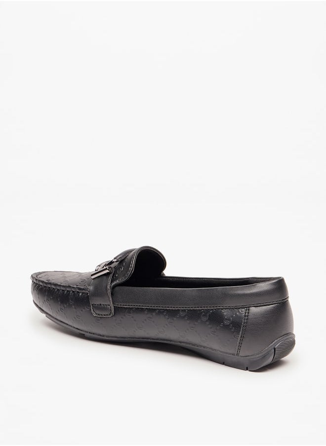 Le Confort - Women Textured Slip-On Moccasins with Metal Accent - Image 1