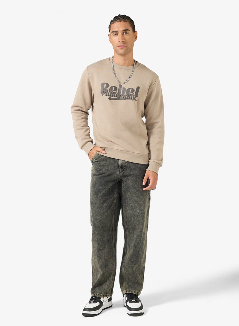 JJ Rebel Graphic Regular Fit Crew Neck Sweatshirt - Image 4