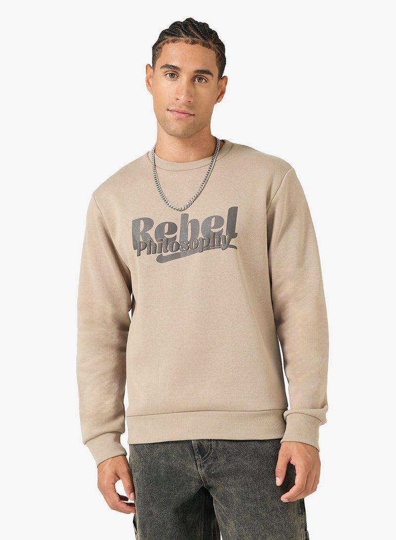 JJ Rebel Graphic Regular Fit Crew Neck Sweatshirt - Image 1