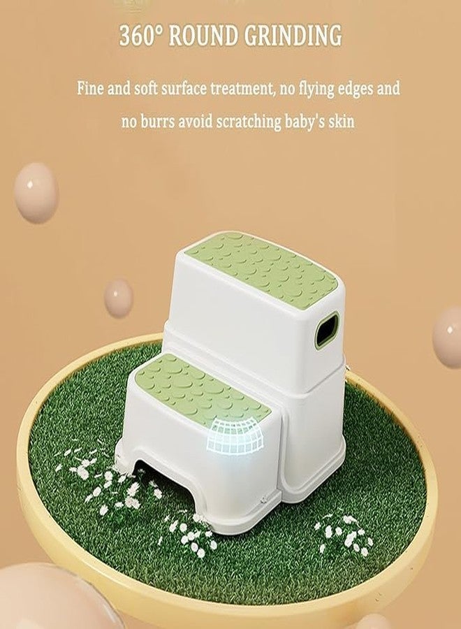 RELEMTRA Potty & Sink Training Stairs Portable Plastic Nursery Stepping Stools for Bathroom & Kitchen Best for Toddlers or Kids Safe Tile Standing Step Stool - Image 4