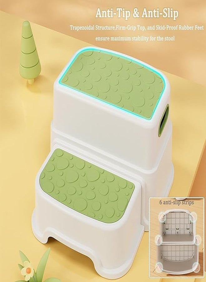 RELEMTRA Potty & Sink Training Stairs Portable Plastic Nursery Stepping Stools for Bathroom & Kitchen Best for Toddlers or Kids Safe Tile Standing Step Stool - Image 3