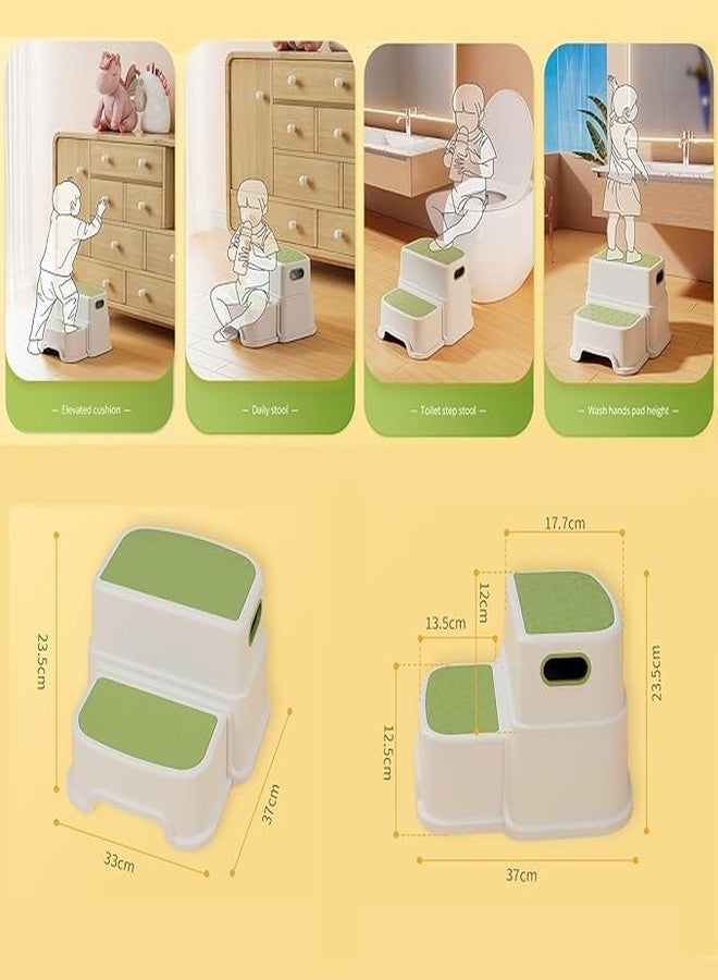 RELEMTRA Potty & Sink Training Stairs Portable Plastic Nursery Stepping Stools for Bathroom & Kitchen Best for Toddlers or Kids Safe Tile Standing Step Stool - Image 5