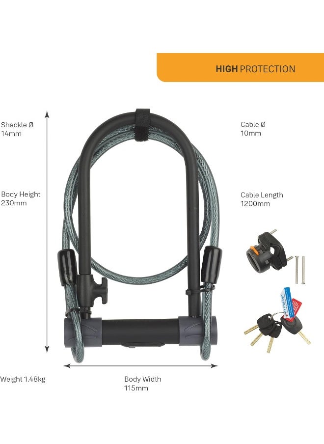 Yale Yale High Security U-Lock with Security Cable  - Image 5