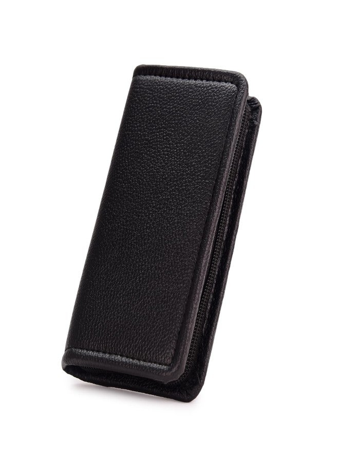 AZYEEA PU Leather Key Pouch case Wallet Keychain Men & Women Key Pouch Holder, Durable Bank Locker Key Holder card holder with Card Slots Key Ring Organiser (Black) - Image 5