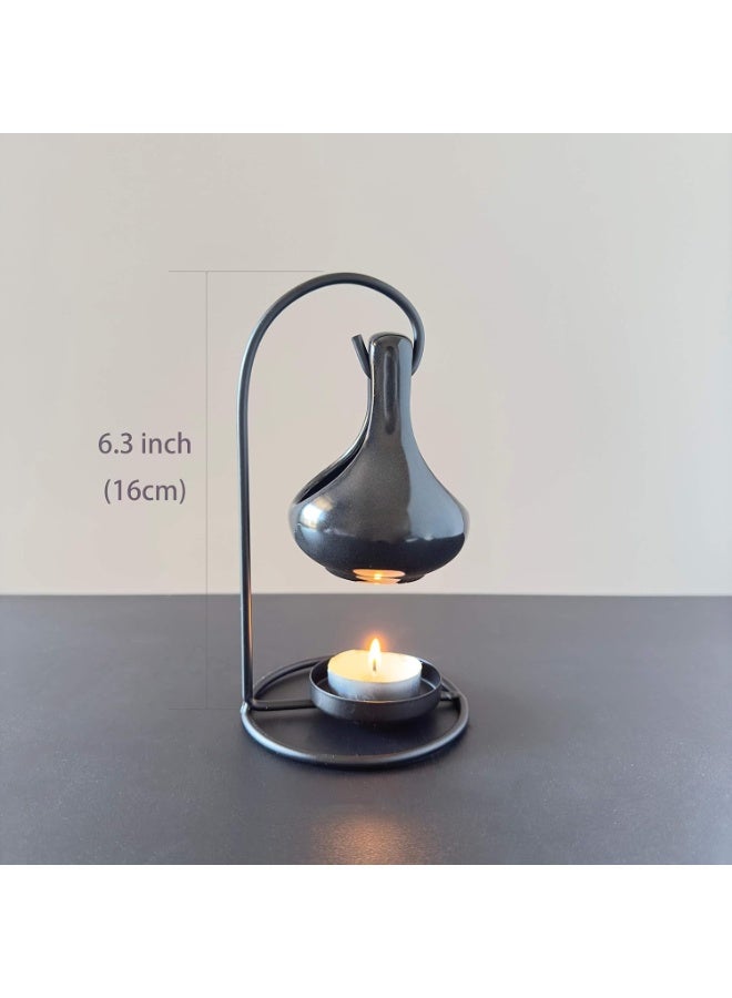 Black Tealight Wax Warmer, Essential Oil Warmer, Tea Light Candle Holder - Image 3
