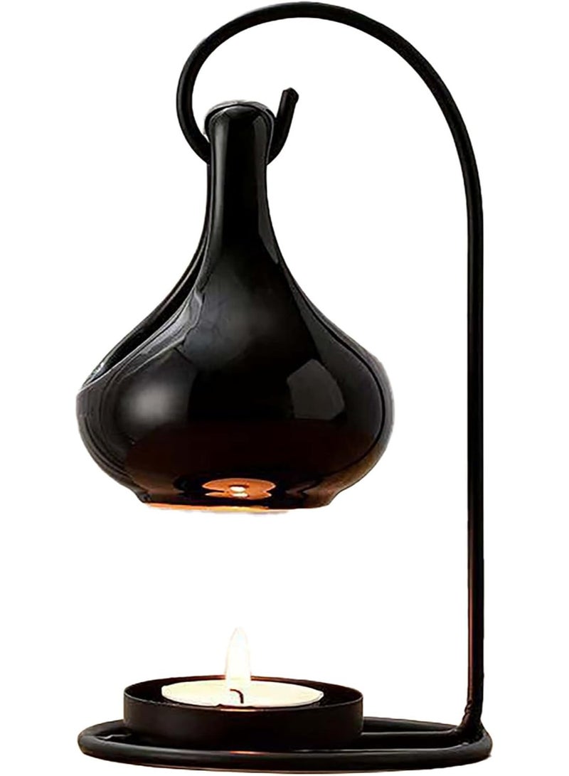 Black Tealight Wax Warmer, Essential Oil Warmer, Tea Light Candle Holder - Image 1