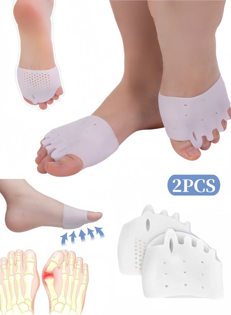 Aikenn Metatarsal Pads for Bunion Correction,Gel Toe Separators, Bunion Corrector Cushion, Toe Spacers, Ball of Foot Cushions,Soft And Breathable Hammer Toe Corrector Toe Spacers  - Image 1