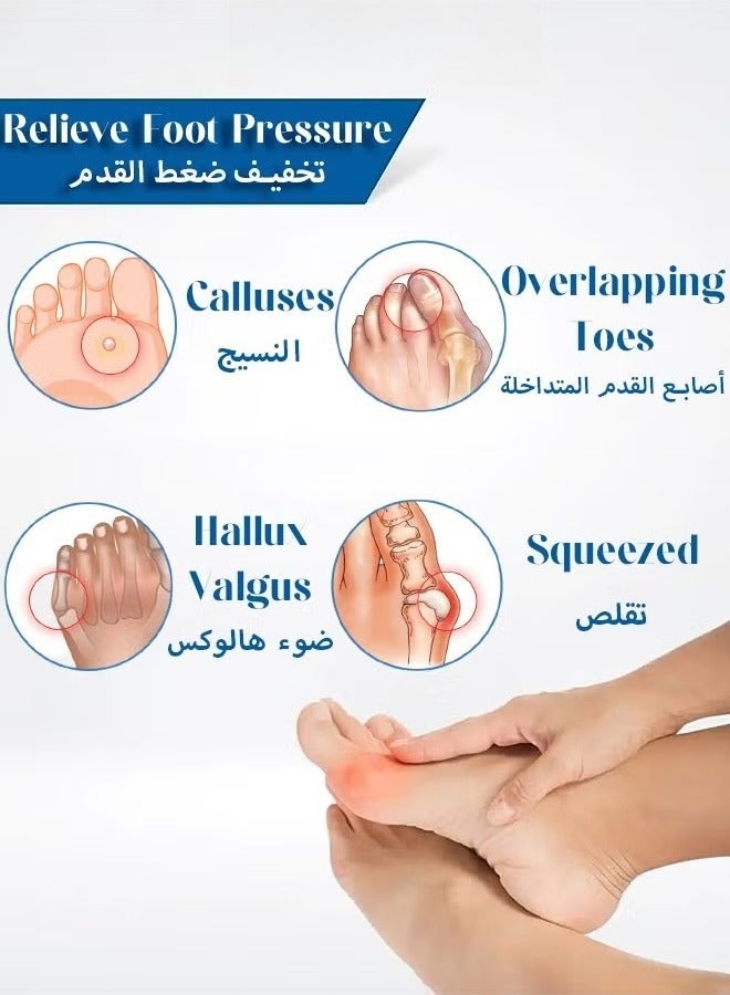 Aikenn Metatarsal Pads for Bunion Correction,Gel Toe Separators, Bunion Corrector Cushion, Toe Spacers, Ball of Foot Cushions,Soft And Breathable Hammer Toe Corrector Toe Spacers  - Image 4
