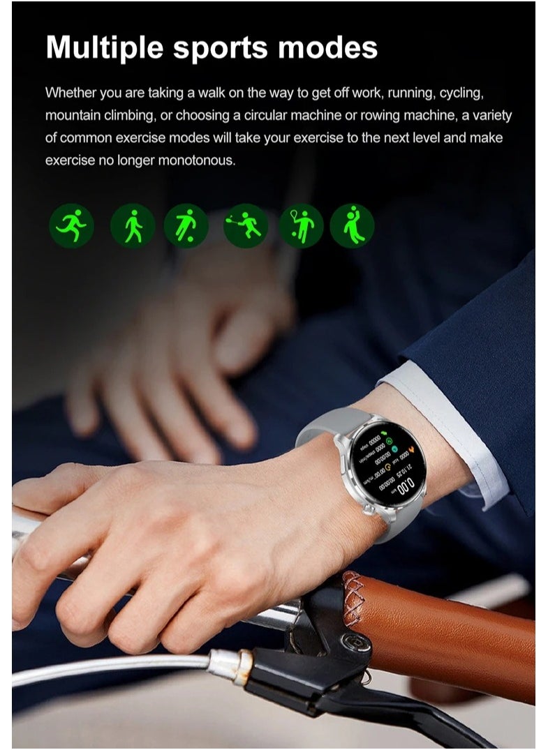 M13 Business Smart Watch with Answer Call Function NFC Compass Body Temperature Monitor Fitness Tracker Smartwatch for Men