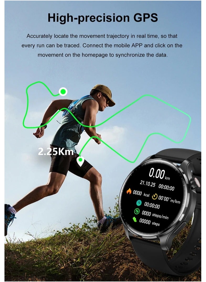 M13 Business Smart Watch with Answer Call Function NFC Compass Body Temperature Monitor Fitness Tracker Smartwatch for Men