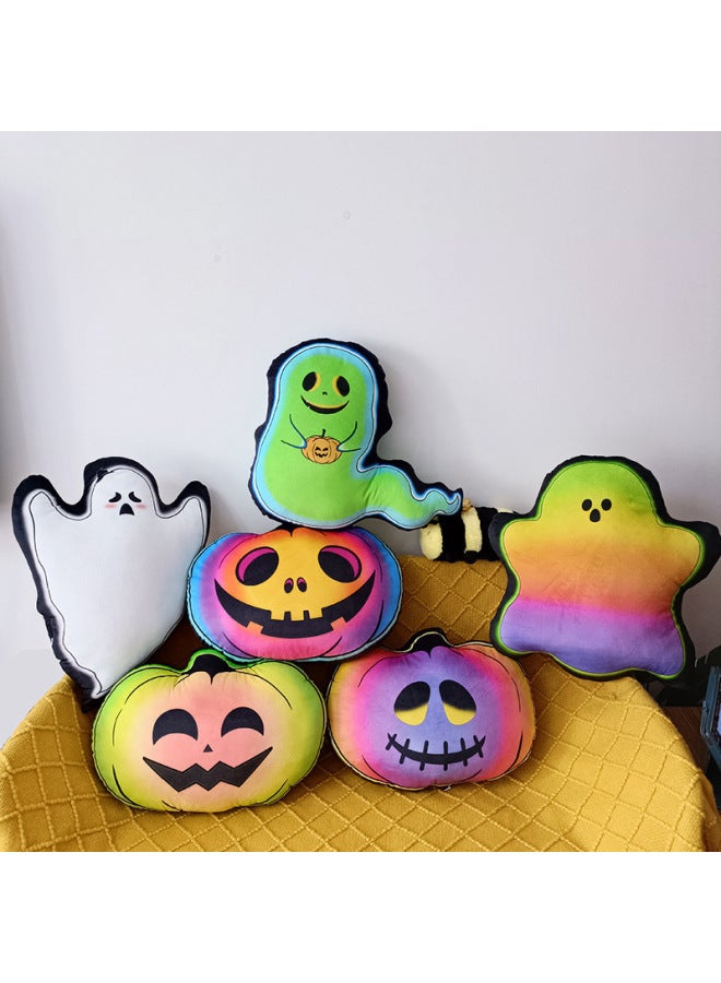 Loquat Colorful Pumpkin Ghost Pillow  Peripheral Activity Decoration Plush Toy Children Doll-Specifications:3-Color:35-40cm - Image 2