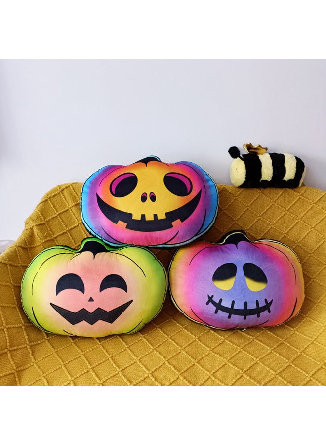 Loquat Colorful Pumpkin Ghost Pillow  Peripheral Activity Decoration Plush Toy Children Doll-Specifications:3-Color:35-40cm - Image 3