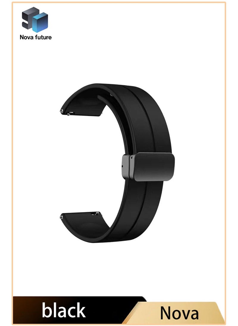 Nova future 22mm Soft Silicone Replacement Watch Band with Magnetic Buckle Compatible with Huawei Watch 4 Watch GT3 46mm GT4 46mm Sport Strap for Daily Use Outdoor Wear - Image 1