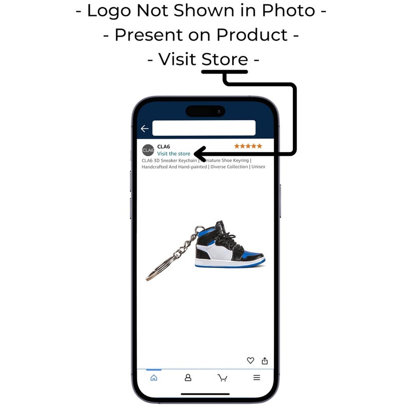 CLA6 3D Sneaker Keychain | Miniature Shoe Keyring | Handcrafted And Hand-painted | Diverse Collection | Unisex - Image 2
