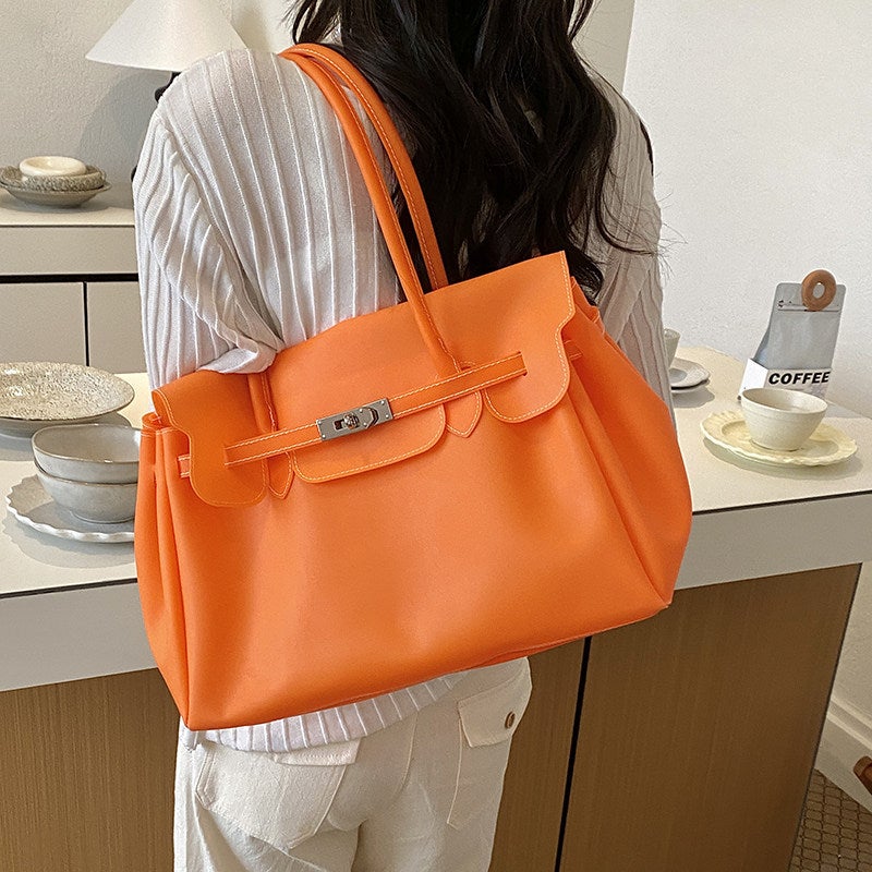 New 2026 Women's PU Large Capacity Jelly Shoulder Tote Bag - Image 1