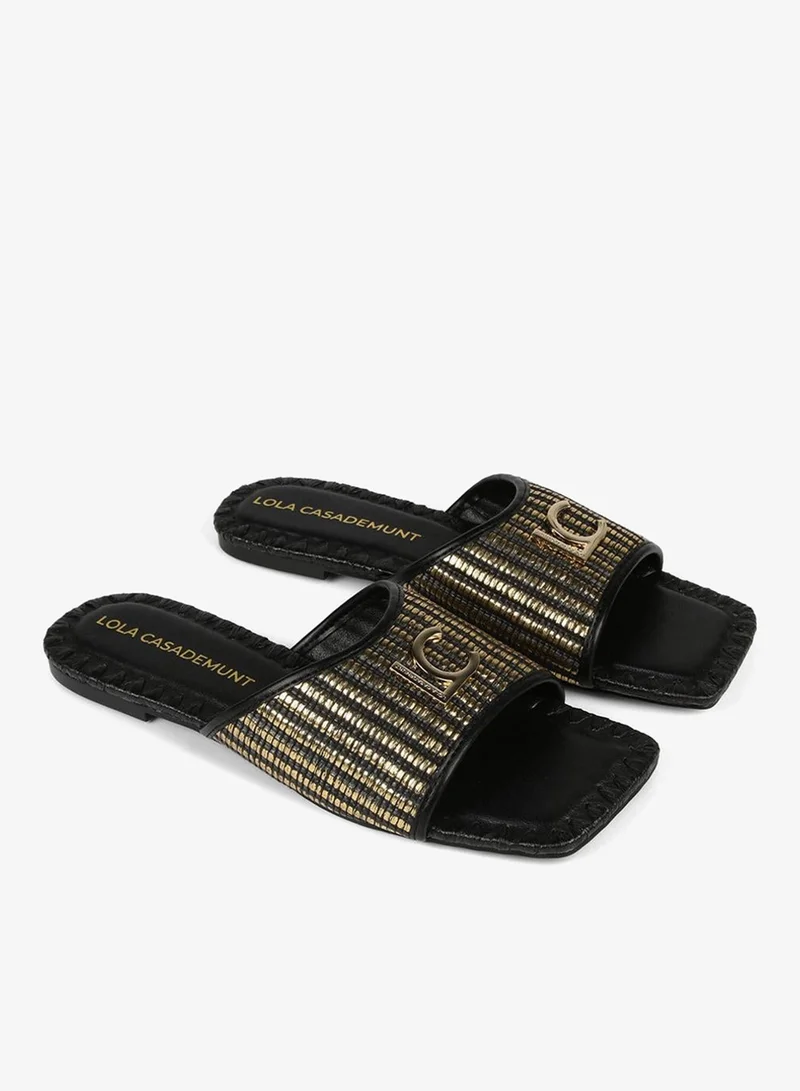 Lola Casademunt Flat metallic sandals