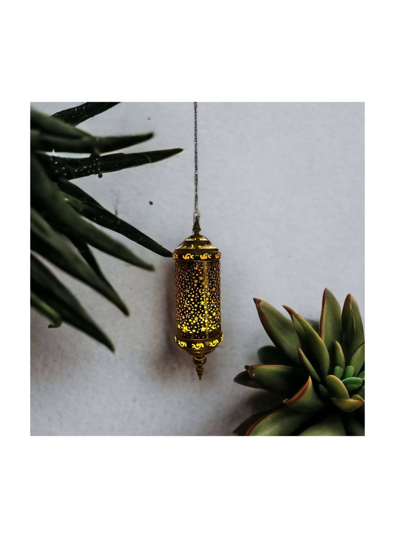 Ramadan Pendant Light - Gold Brass - Chain - 45 cm - Design may vary.