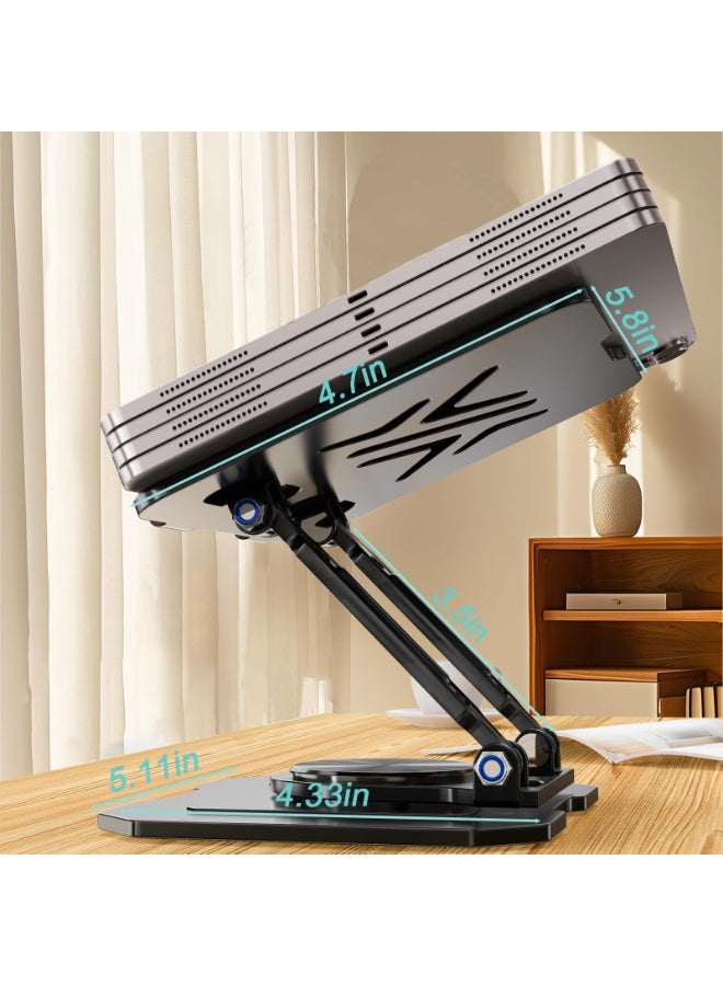 Arabest Tablet Stand for iPad, Adjustable and Foldable 360° Rotating Desktop Holder, Stainless Steel Tablets Holder for iPad Pro/Mini, Surface Tablets, Samsung Galaxy - Image 4
