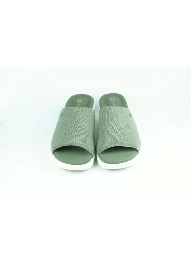 Zayna Green 221-355 Zayna Women's Knit Wedge Slide 24ABT545 Green for Women | Best Price UAE