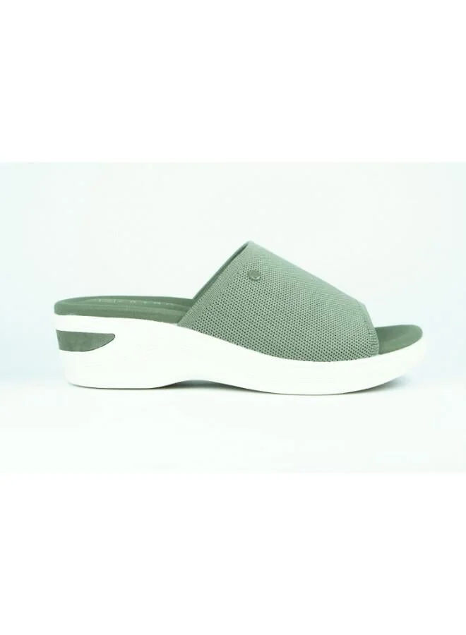Zayna 221-355 Zayna Women's Knit Wedge Slide 24ABT545 Green