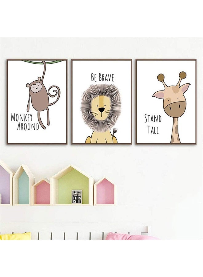 Peachjoy 6 Pack Pictures Animals Nursery Baby Room Decoration Picture Boy Girl PosterAnimals Africa Animals Poster Decoration 21x30 Cm (No Frame) - Image 5