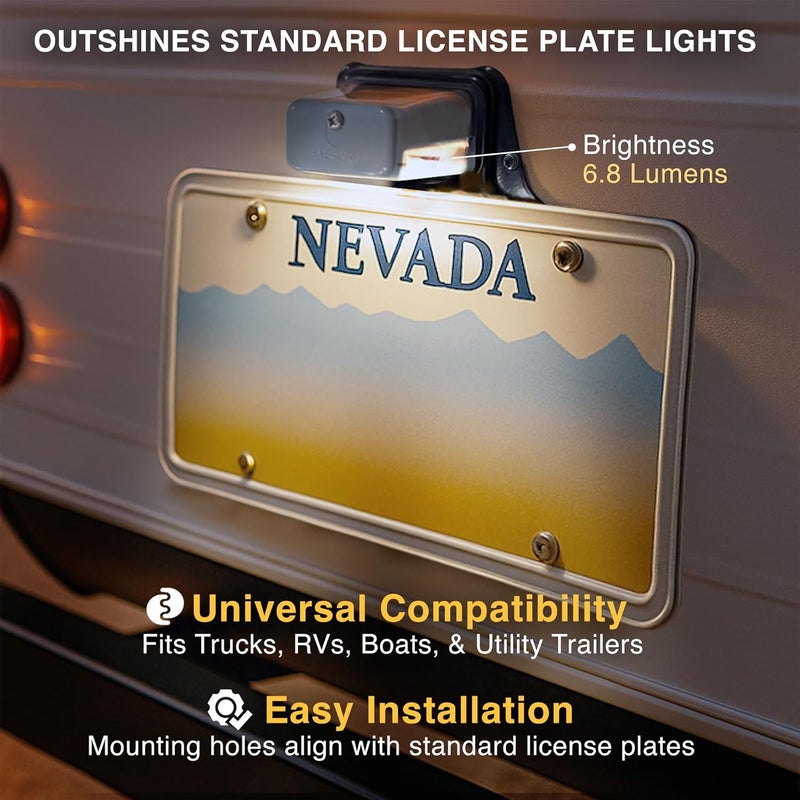 Lumitronics License Plate Lamp Light with Bracket - Image 3