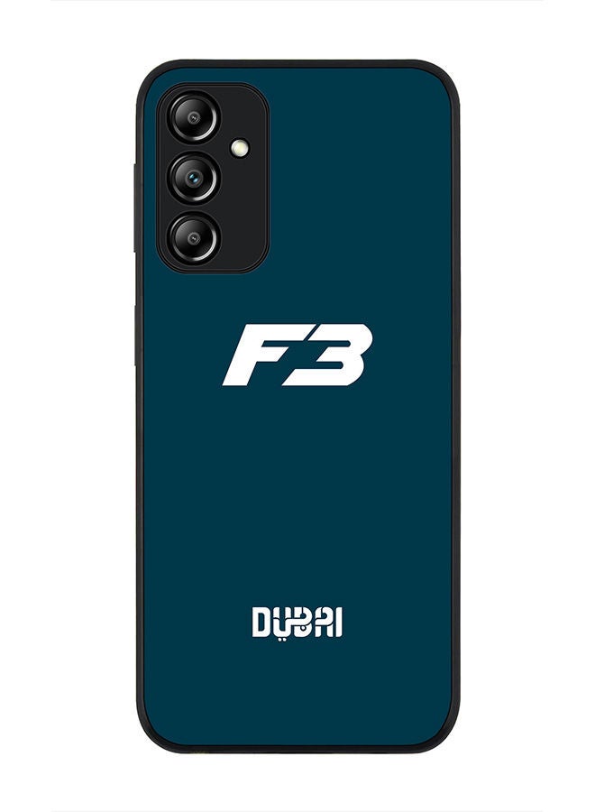 Stylizedd Rugged Black edge case for Samsung Galaxy A24 4G Slim fit Soft Case Flexible Rubber Edges Anti Drop TPU Gel Thin Cover - Faz3 Dubai Blue - Image 1