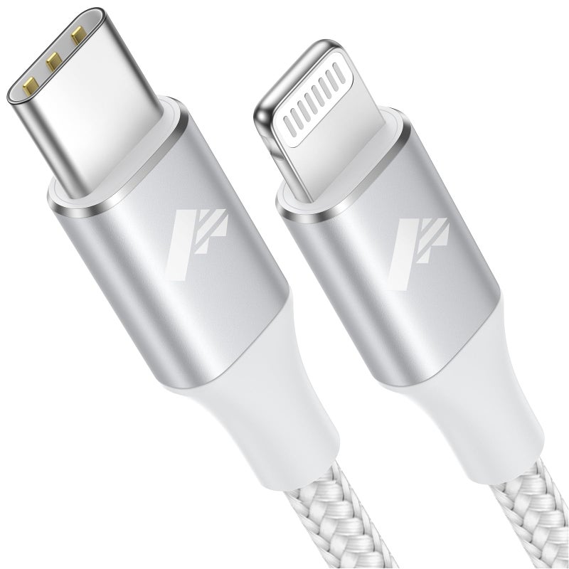 Aioneus كابل USB C إلى Lightning بطول 10 قدم [معتمد من Apple MFi] شاحن سريع طويل لجهاز iPhone توصيل طاقة USB C نوع C إلى Lightning كابل مضفر USB C إلى Lightning لجهاز iPhone 14 13 12 11 Pro Max X XS XR 8 7 6s Plus - Image 1