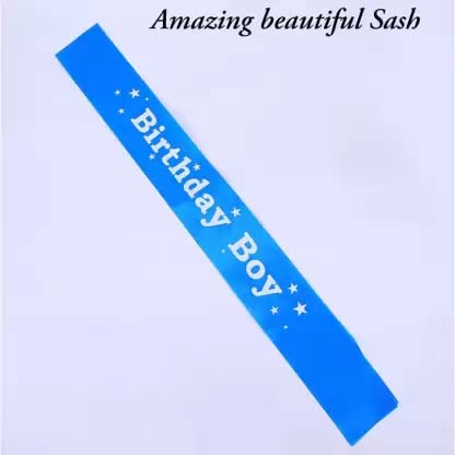 Selibration Birthday Boy Printed Sash (Blue) for Kids, Boys, Husband, Birthday, Anniversery Celebration, Party and Event Supplies (Pack of 1pcs) - Image 2