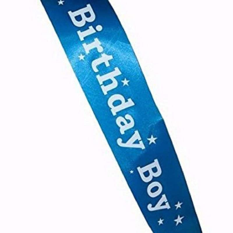 Selibration Birthday Boy Printed Sash (Blue) for Kids, Boys, Husband, Birthday, Anniversery Celebration, Party and Event Supplies (Pack of 1pcs) - Image 1