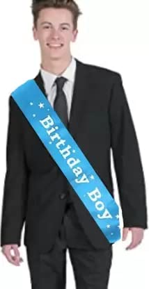 Selibration Birthday Boy Printed Sash (Blue) for Kids, Boys, Husband, Birthday, Anniversery Celebration, Party and Event Supplies (Pack of 1pcs) - Image 4