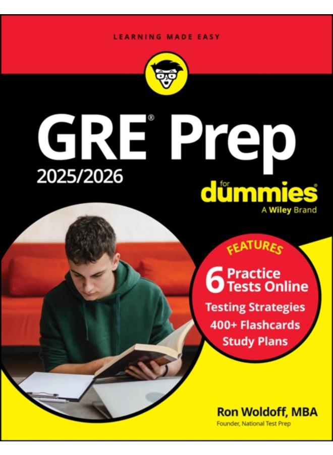 GRE Prep 2025/2026 For Dummies (+6 Practice Tests & 400+ Flashcards Online) 