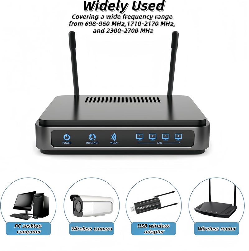 HONGLINSONG 2 قطعة هوائي TS9 بقوة 3dBi لأجهزة التوجيه 4G LTE، هوائي خارجي لـ Nighthawk (MR1100/MR2100) ومودم USB ونقاط اتصال محمولة من Huawei ZTE MF79 - Image 5