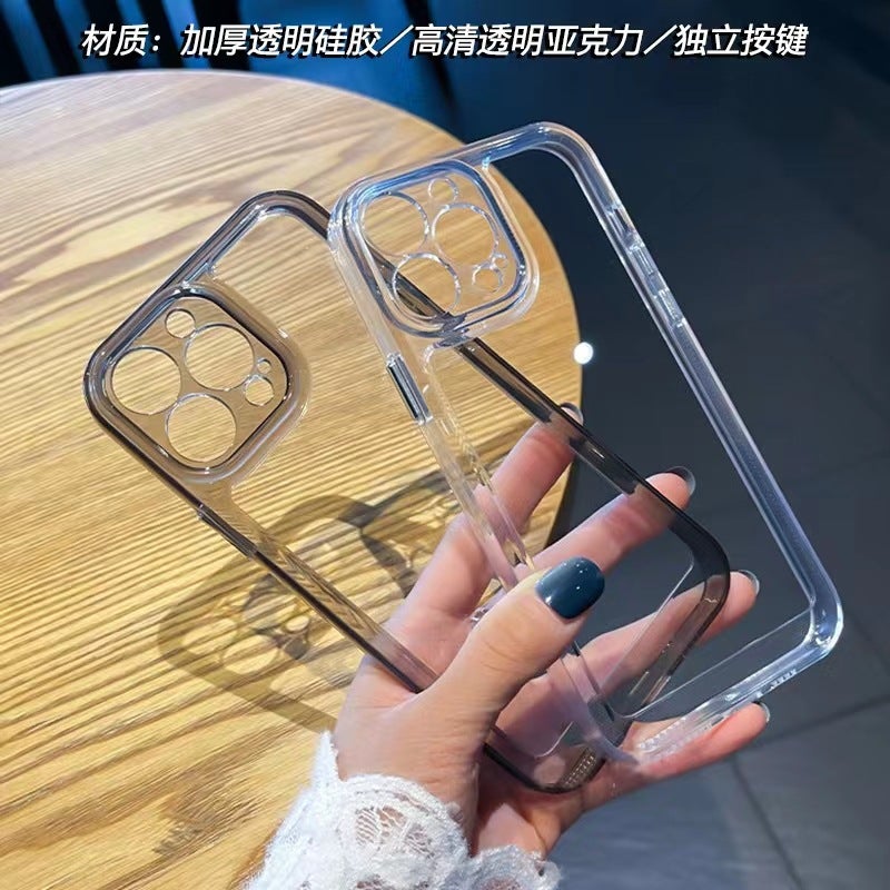 iPhone16 Fine Hole Acrylic Space Shell for Apple 14/15promax Phone Case Transparent Drop-resistant Case - Image 2