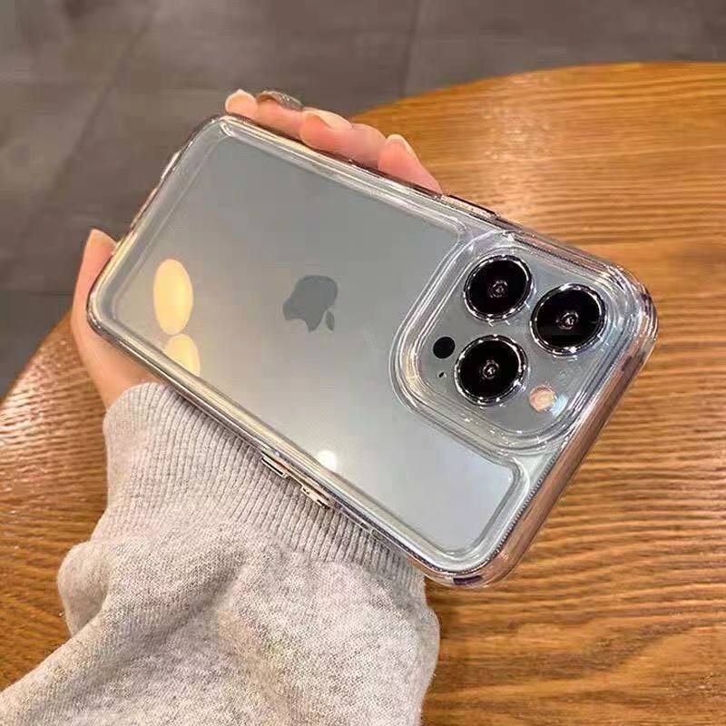 iPhone16 Fine Hole Acrylic Space Shell for Apple 14/15promax Phone Case Transparent Drop-resistant Case - Image 3