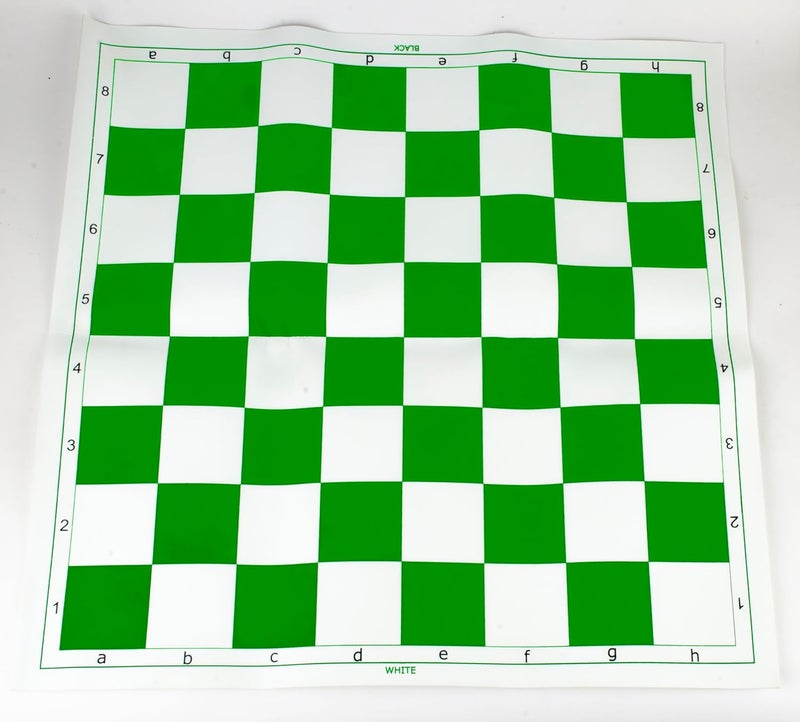 FAIR TOYFUN Tournament Chess Mat, 17Inches X 17 Inches, Vinyl, Foldable, Green Colour for Professionals - Image 1