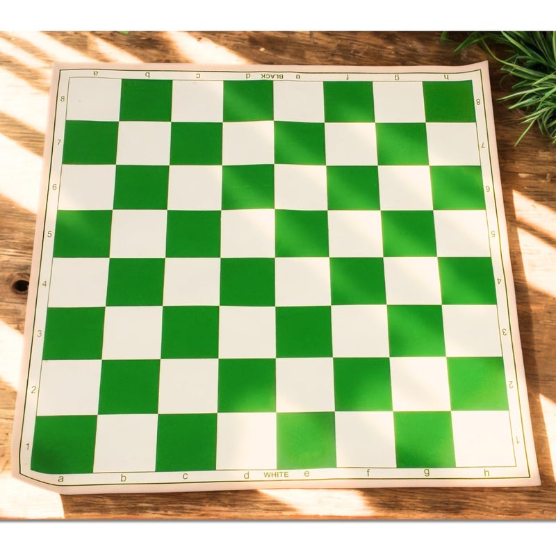 FAIR TOYFUN Tournament Chess Mat, 17Inches X 17 Inches, Vinyl, Foldable, Green Colour for Professionals - Image 2