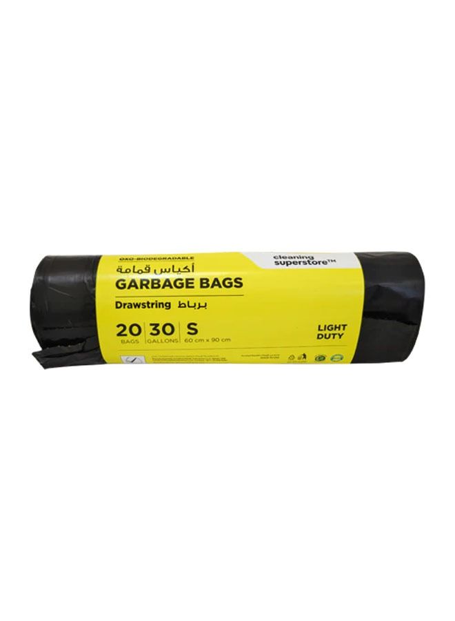 cleaning superstore Multi-Purpose Garbage Bag Roll for Garbage Bin/Dust Bin/Waste Basket/30 Gallons/20 Bags/60x90 cm - Image 1