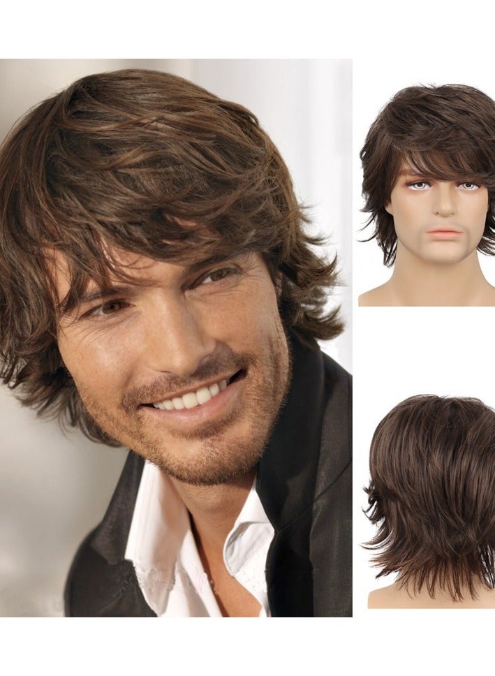 Estelle short men wig dark brown - Image 2