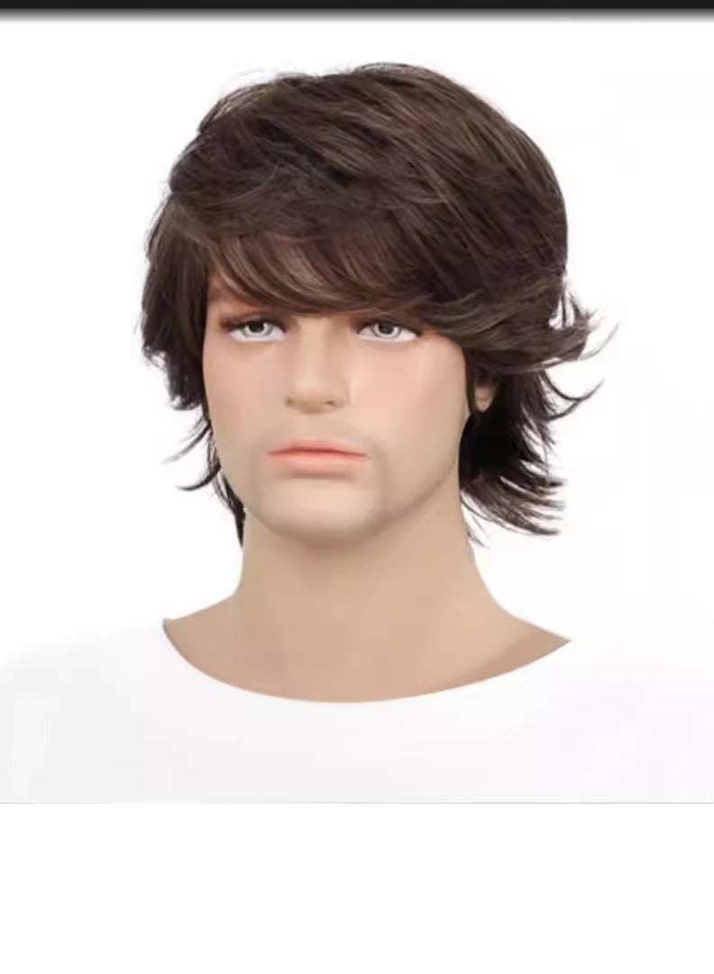 Estelle short men wig dark brown - Image 3