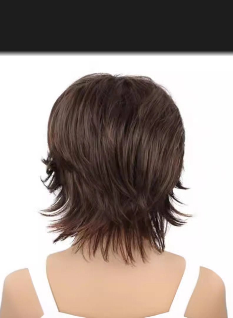 Estelle short men wig dark brown - Image 4