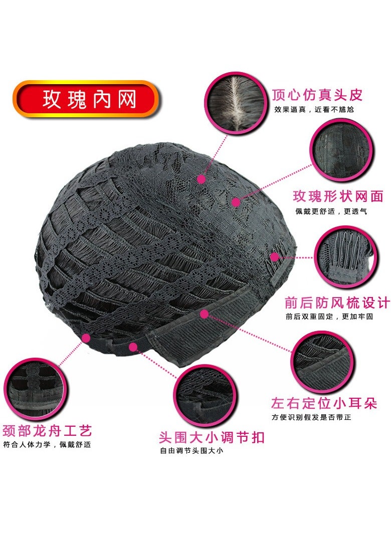 Estelle short men wig dark brown - Image 5