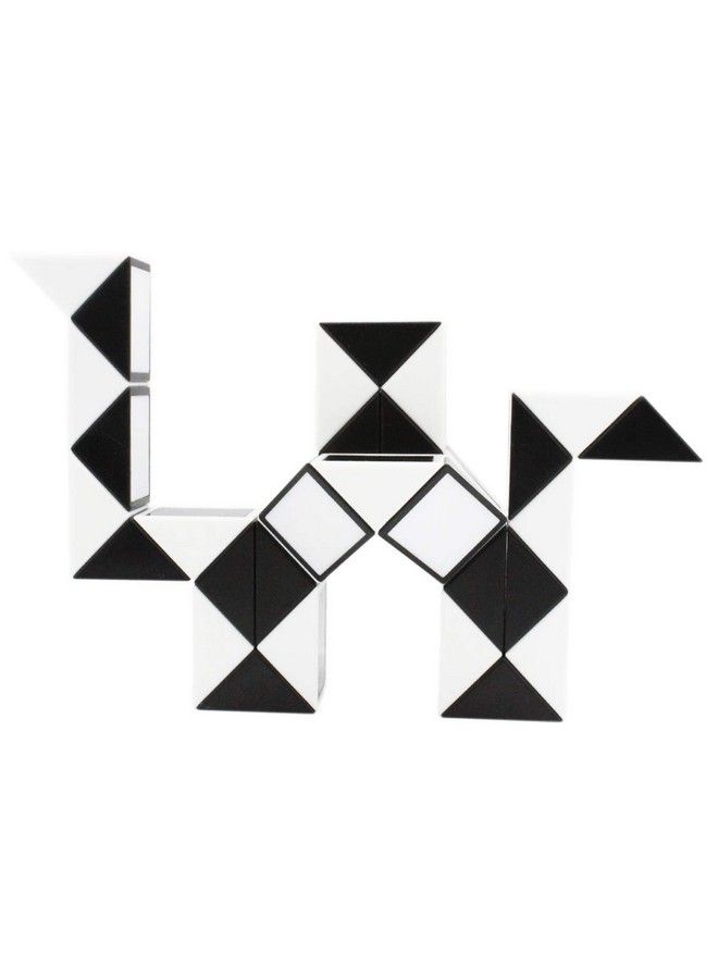 Magic Snake Cube Twist Puzzle 36 Wedges Large Size Twist Fidget Snake Toys Gift Party Favors Game Goodie Bag Fillers For Kids Adults Teens Black  - Image 1