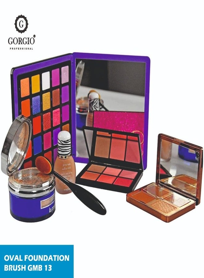 Gorgio Professional Oval Foundation Makeup Brush for Liquid, Cream or Powder Blending, Soft Dense Bristles for Smooth Coverage (Color May Vary) - Image 5